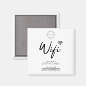 Modern Business Logo Zwart-wit Wifi Details Magneet (Voorkant / Achterkant)