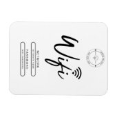 Modern Business Logo Zwart-wit Wifi Details Magneet (Horizontaal)