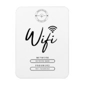 Modern Business Logo Zwart-wit Wifi Details Magneet (Verticaal)