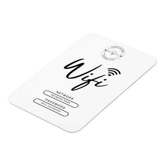 Modern Business Logo Zwart-wit Wifi Details Magneet (Linkerzijde)