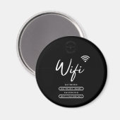 Modern Business Logo Zwart-wit Wifi Details Magneet (Voorkant / Achterkant)