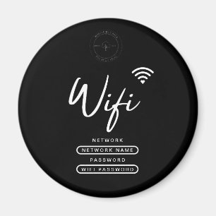 Modern Business Logo Zwart-wit Wifi Details Magneet