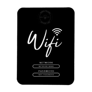 Modern Business Logo Zwart-wit Wifi Details Magneet