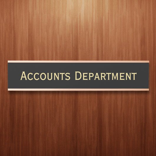 Modern Business Office School Department Name Deurbordje