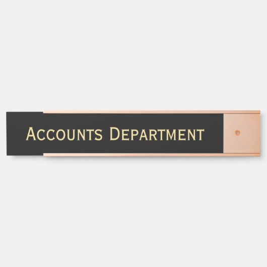 Modern Business Office School Department Name Deurbordje (Voorkant)