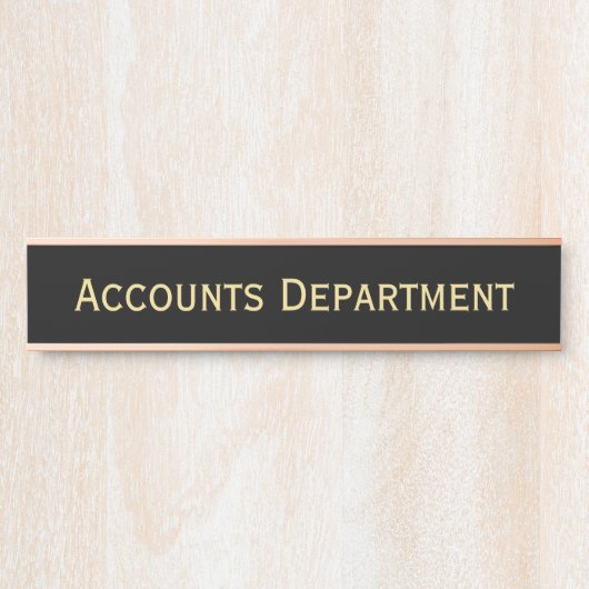 Modern Business Office School Department Name Deurbordje (Voorkant)