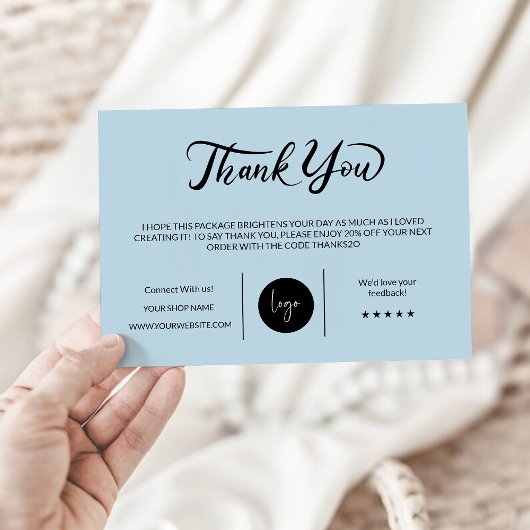 Modern Business Package Insert-Kaart Bedankkaart