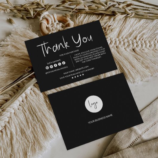 Modern Business Package Insert-Kaart Bedankkaart