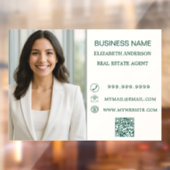 Modern Business Photo Contact Information Ivory Raamsticker (Vel 2)