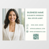 Modern Business Photo Contact Information Ivory Raamsticker (Vel)