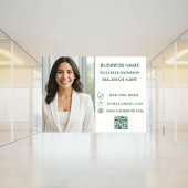 Modern Business Photo Contact Information Ivory Raamsticker