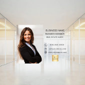 Modern Business Photo Contact Information logo Raamsticker