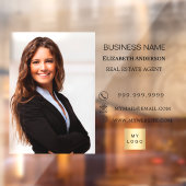 Modern Business Photo Contact Information logo Raamsticker (Vel 2)