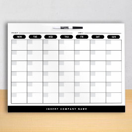 Modern Business Project Calendar Dry Erase Board Whiteboard