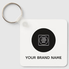 Modern Business QR Code Logo Promo Keychains Sleutelhanger