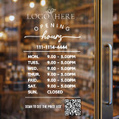Modern business qr code window decals 