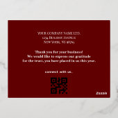 Modern Business Queer Code Bedrijf Folie Feestdagen Briefkaart (Achterkant)