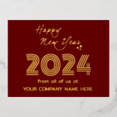 Modern Business Queer Code Bedrijf Folie Feestdagen Briefkaart (Voorkant)