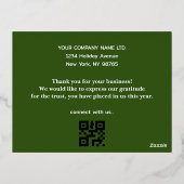 Modern Business Queer Code Bedrijf Folie Feestdagen Briefkaart (Achterkant)