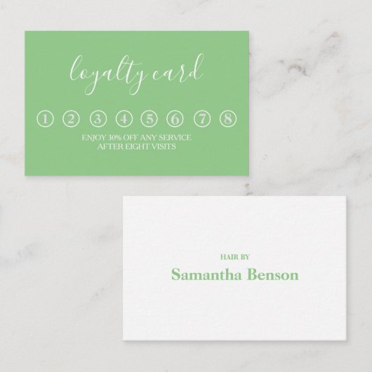 Modern Business Reward Punch Loyalty Kaart Visitekaartje (Voorkant / Achterkant)