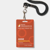 Modern Business Seminar Conference Event Badge (Voorzijde met lanyard)