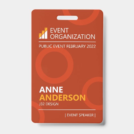 Modern Business Seminar Conference Event Badge (Voorzijde)