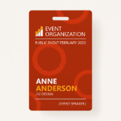 Modern Business Seminar Conference Event Badge (Voorkant)
