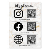 Modern Business Social Media Teken Tafel Kaart (Voorkant)