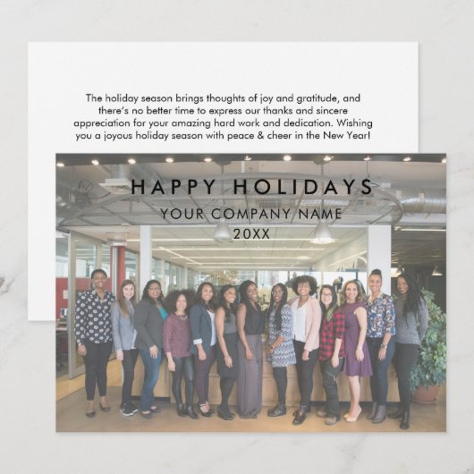 Modern Business Team Foto Logo Foto Kerstmis (Voorkant / Achterkant)