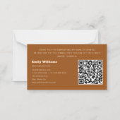 Modern Business Terracotta Hartelijk dank Notitiekaartje (Achterkant)