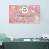 Modern Business Vrouwelijk Blush Roze Custom Logo Spandoek (Beurs)