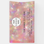 Modern Business Vrouwelijk Blush Roze Custom Logo Spandoek (Verticaal)