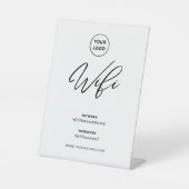 Modern Business Wifi Password Welcome Reclamebord Met Voetstuk (Voorkant)