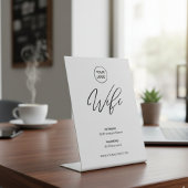 Modern Business Wifi Password Welcome Reclamebord Met Voetstuk