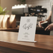 Modern Business Wifi Password Welcome Reclamebord Met Voetstuk