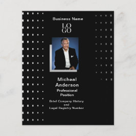 Modern Businessman Photo Advertisement Black Flyer