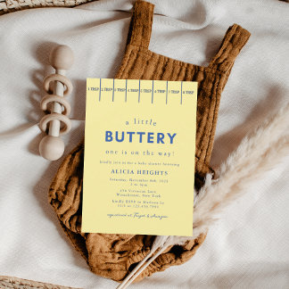 Modern Butter Baby shower Kaart