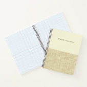 Modern Butter Yellow en Linen Pattern Notitieboek (Binnen)