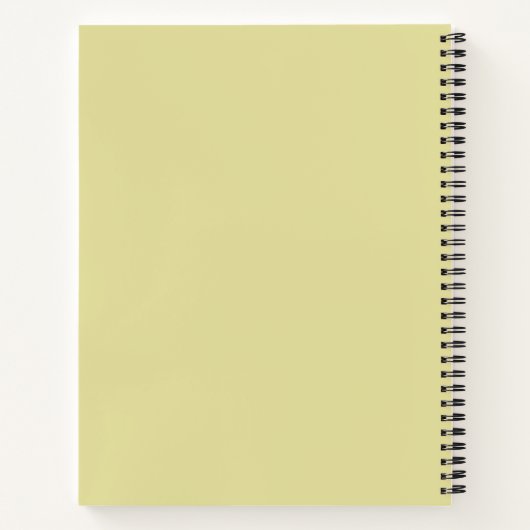Modern Butter Yellow en Linen Pattern Notitieboek (Achterkant)