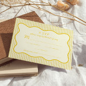 Modern Butter Yellow Wedding Response Kaart
