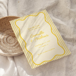 Modern Butter Yellow Wedding Save the Date