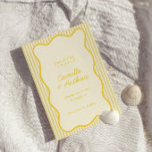 Modern Butter Yellow Wedding Save the Date