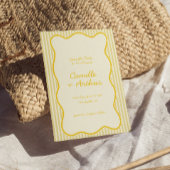 Modern Butter Yellow Wedding Save the Date