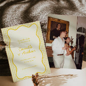 Modern Butter Yellow Wedding Save the Date