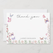 Modern Butterflies Vrijgezellenfeest Bedankkaart (Voorkant)