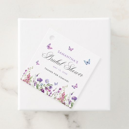 Modern Butterflies Vrijgezellenfeest dank u Bedankjes Labels (In situ)
