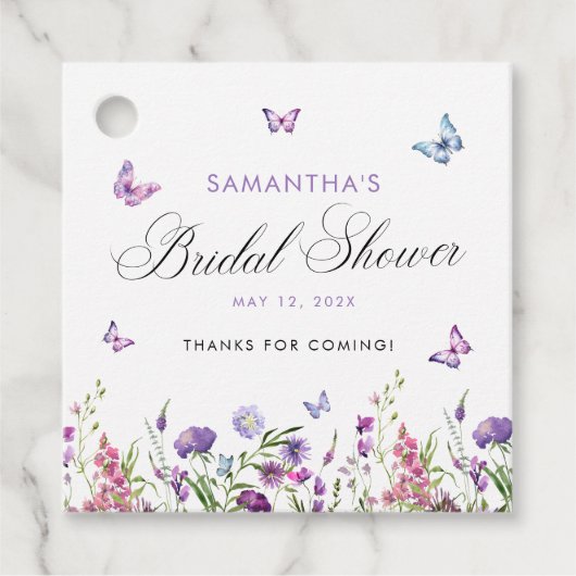 Modern Butterflies Vrijgezellenfeest dank u Bedankjes Labels (Voorkant)