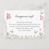 Modern Butterflies Vrijgezellenfeest Honeymoon Wis Informatiekaartje (Voorkant)