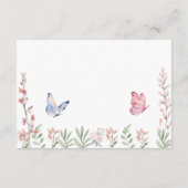 Modern Butterflies Vrijgezellenfeest Honeymoon Wis Informatiekaartje (Achterkant)