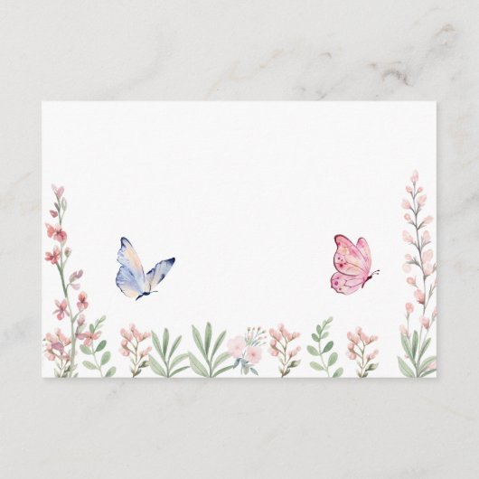 Modern Butterflies Vrijgezellenfeest Honeymoon Wis Informatiekaartje (Achterkant)